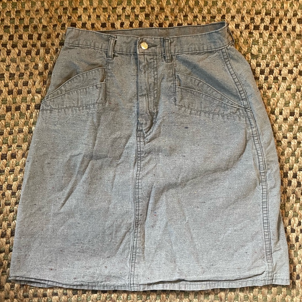 Vintage jeans a-line skirt fin gray